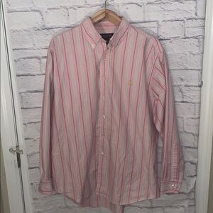 Brooks Brothers Striped Button Down/button up long sleeve T-Shirt Large
